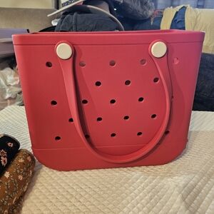 Bogg Inspired Stylish Red Tote Bag